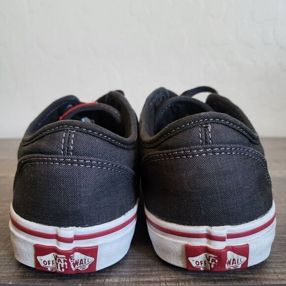 Vans Atwood Textile Classic Skate Shoe Sneaker Low Top Black Chili Size Youth 6 - Picture 4 of 10